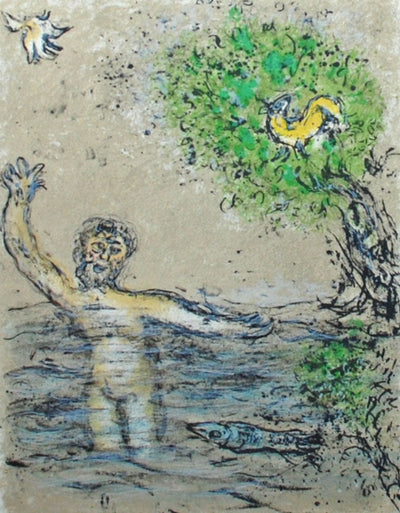 Marc Chagall The Waves Swallow Up Ulysses (Cramer 96) 1975