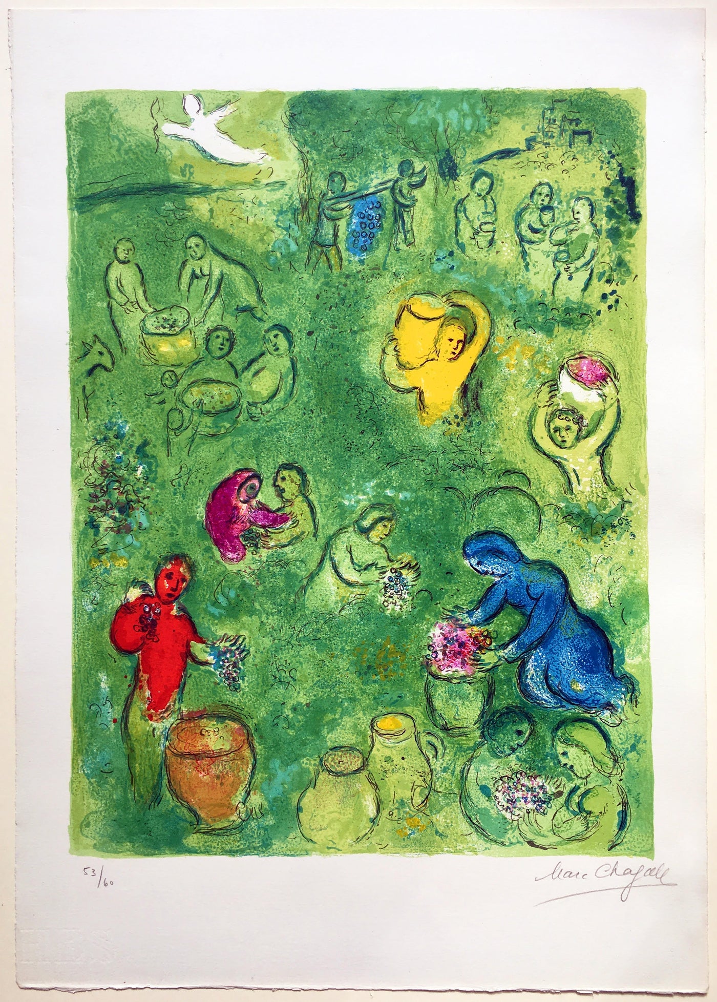 Marc Chagall The Wine Harvest, from Daphnis and Chloe (Mourlot 322, Cramer 46) 1961