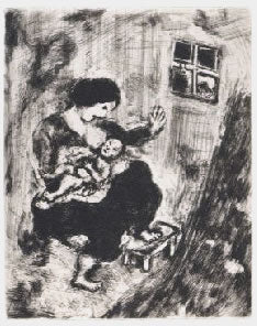 Marc Chagall The Wolf, the Mother, and the Child, from Les Fables de la Fontaine, Volume I 1952