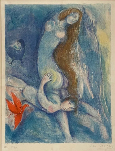 Marc Chagall Then he spent the night with her..., from Arabian Nights (Cramer 18) 1948
