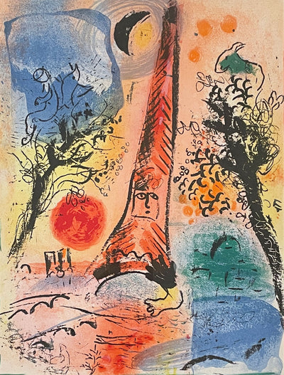 Marc Chagall Vision of Paris (Cramer 43 Mourlot 287) 1960