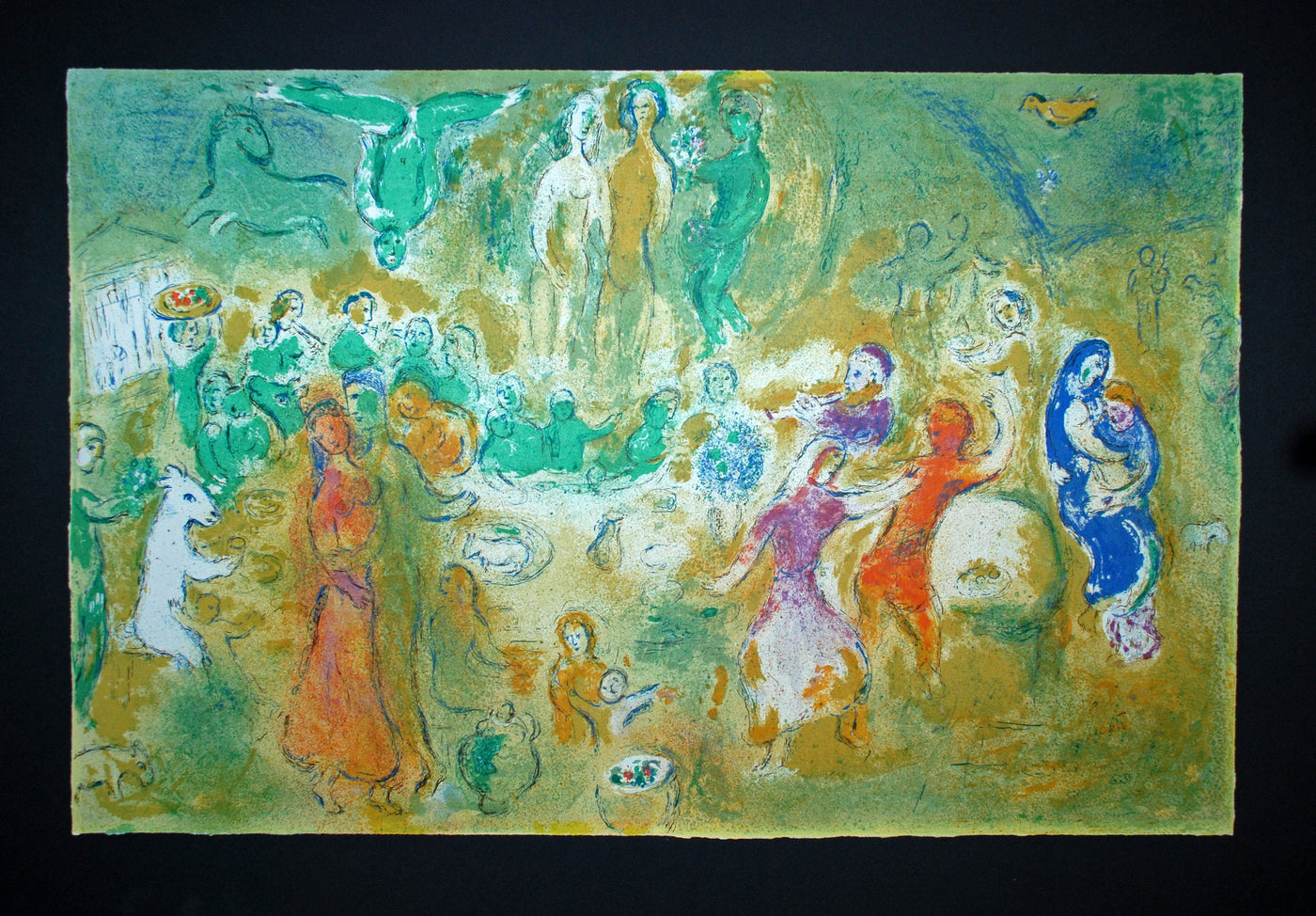 Marc Chagall Wedding Feast in the Nymphs' Grotto, from Daphnis and Chloe (Mourlot 348, Cramer 46) 1961