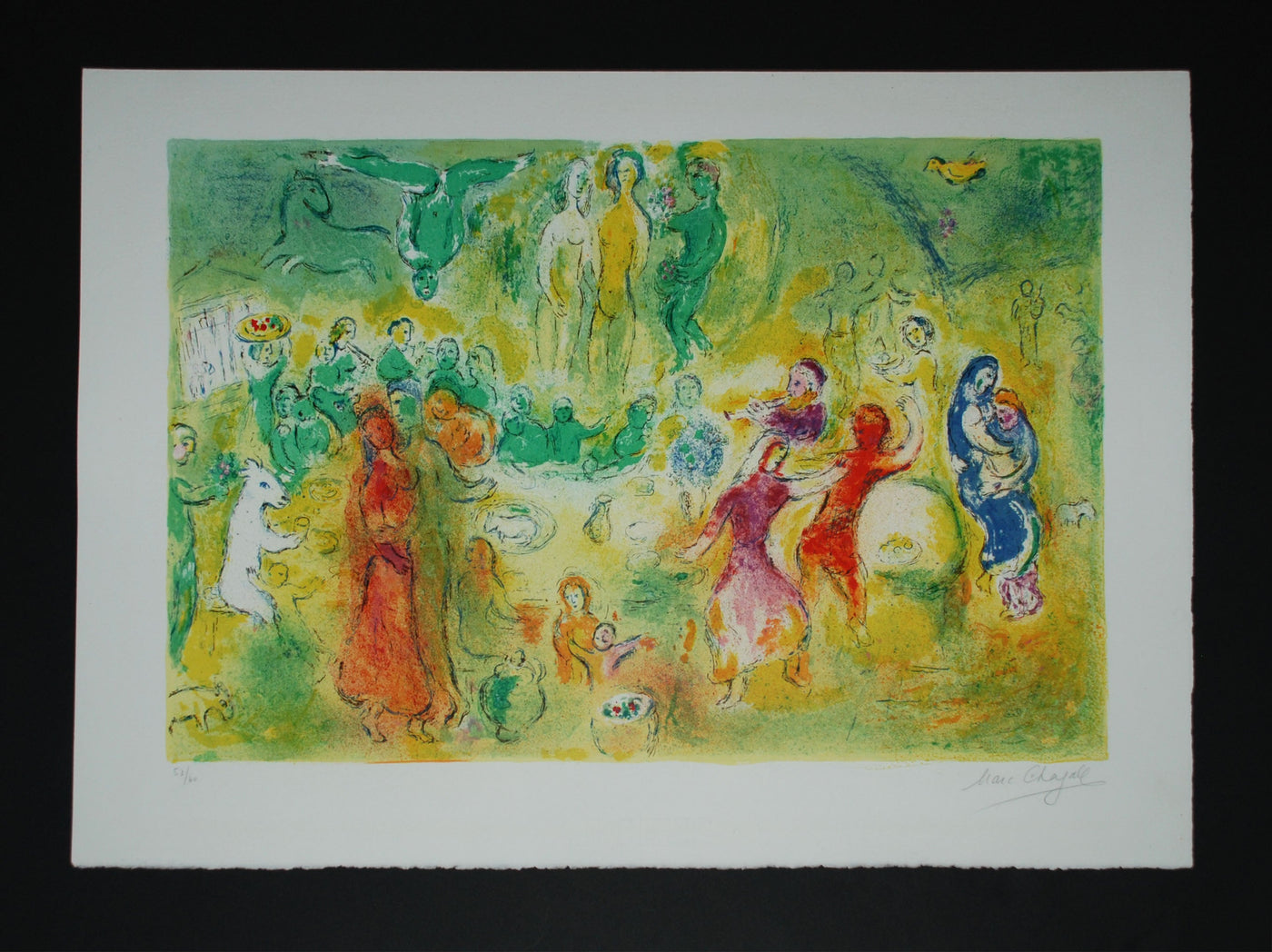 Marc Chagall Wedding Feast in the Nymphs' Grotto, from Daphnis and Chloe (Mourlot 348, Cramer No. 46) 1961