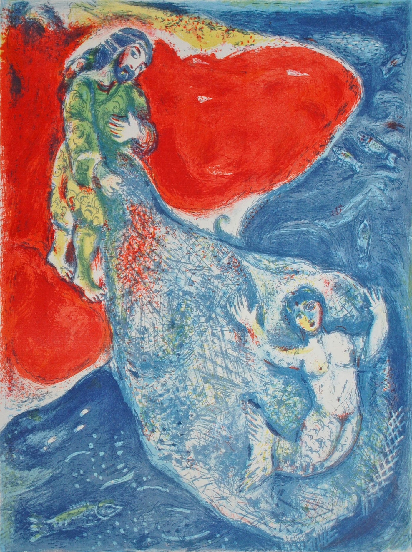 Marc Chagall When Abdullah got the net ashore..., from Arabian Nights (Cramer 18) 1948