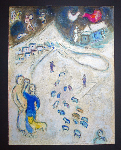 Marc Chagall Winter, from Daphnis and Chloe (Mourlot 333, Cramer 46) 1961