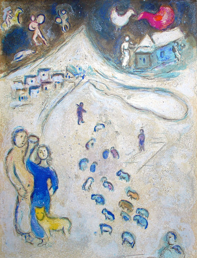 Marc Chagall Winter, from Daphnis and Chloe (Mourlot 333, Cramer 46) 1961