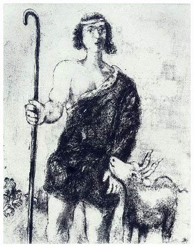 Marc Chagall Young Shepherd Joseph (Cramer 29) 1956