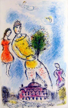Marc Chagall (after) Dans le Ciel de L'Opera 1981