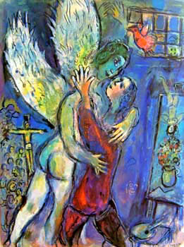 Marc Chagall (after) Lutte de Jacob avec L'Ange 1977