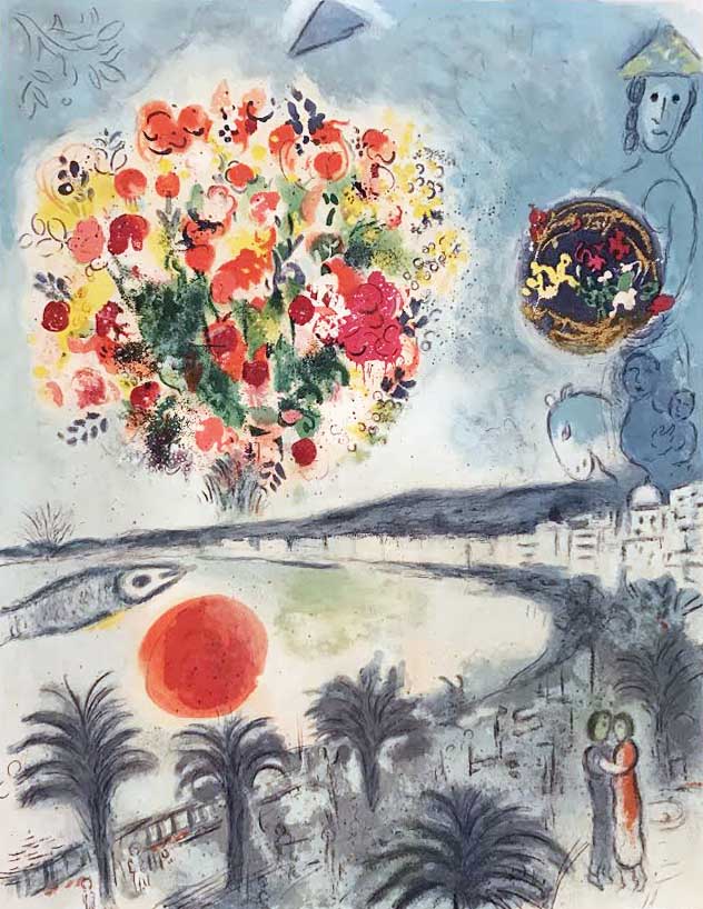 Marc Chagall (after) Sunset, from Nice and the Cote d'Azur (CS 26) 1967