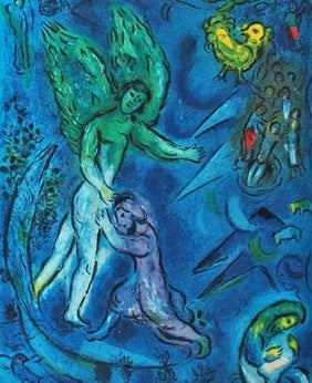 Marc Chagall (after) The Fight of Jacob and the Angel (CS 40) 1967