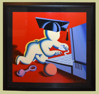 Mark Kostabi The Early Nerd Gets the Worm