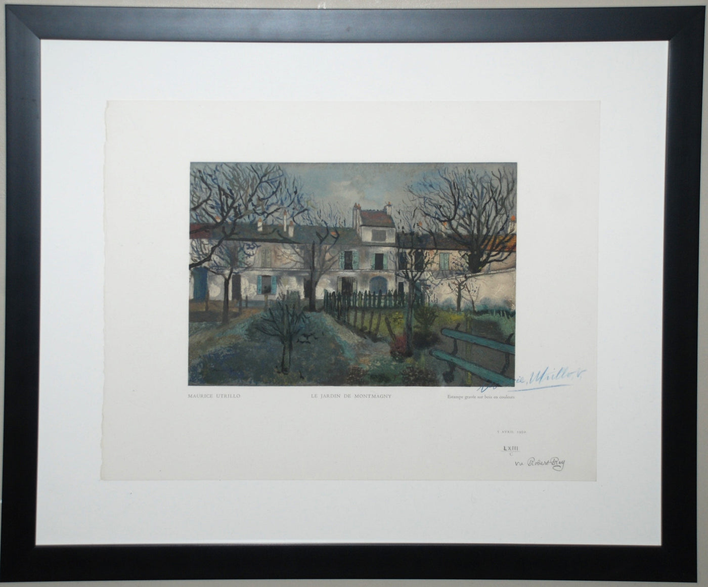 Maurice Utrillo (after) Le Jardin de Montmagny 1950