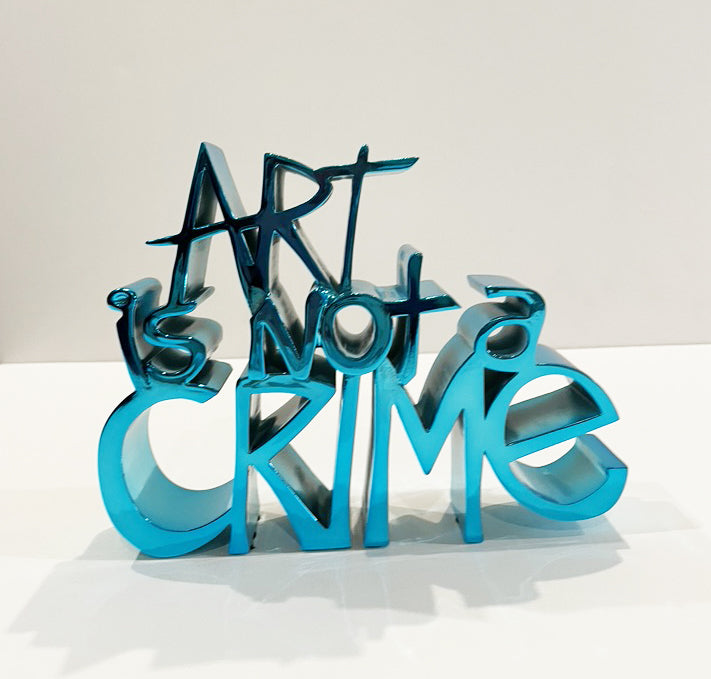 Mr. Brainwash Art is Not a Crime (Blue) 2021