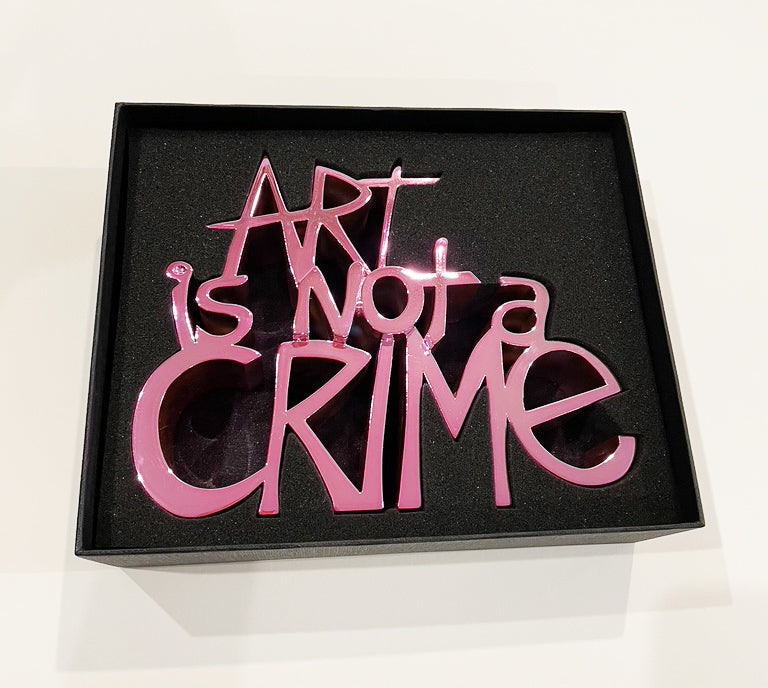 Mr. Brainwash Art is Not a Crime (Pink) 2021
