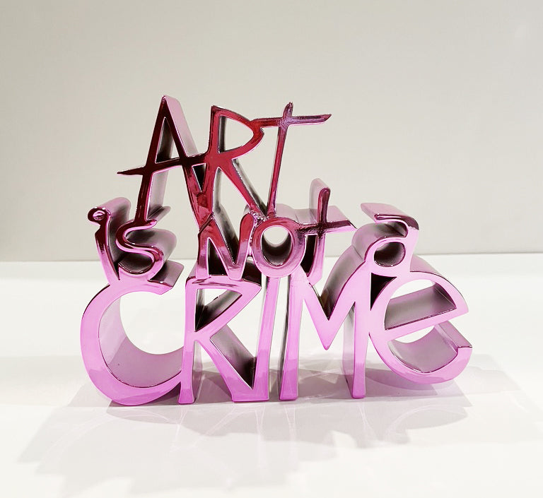 Mr. Brainwash Art is Not a Crime (Pink) 2021