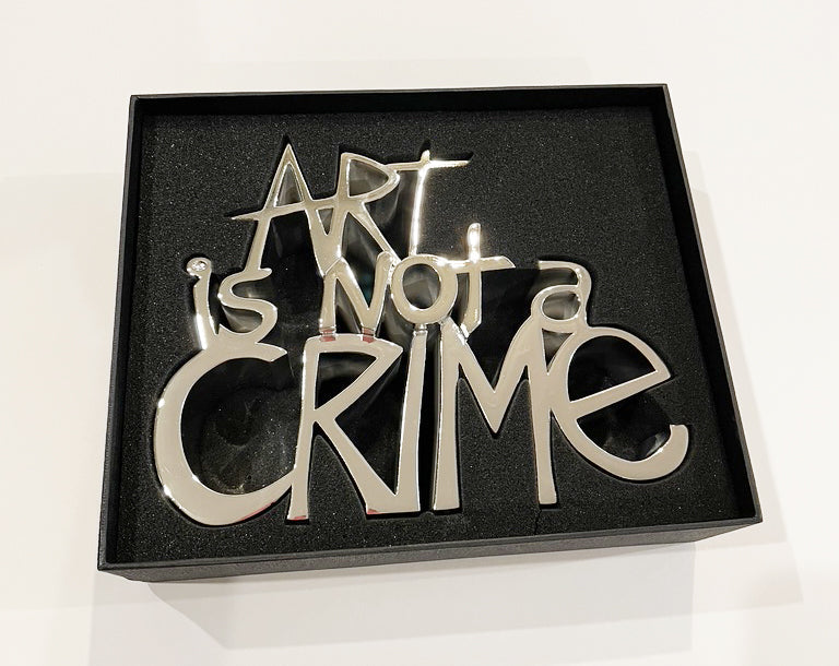 Mr. Brainwash Art is Not a Crime (Silver) 2021