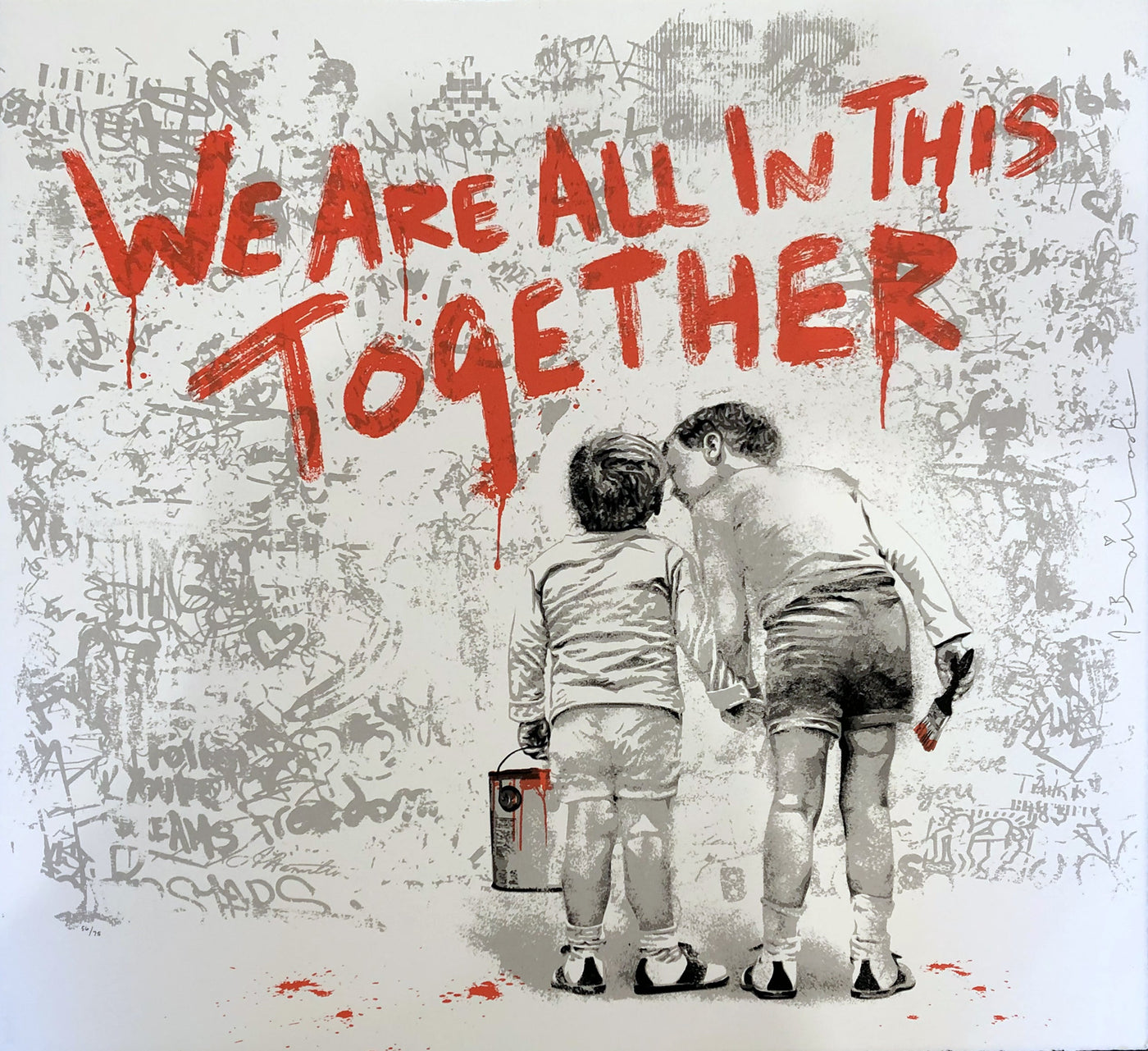 Mr. Brainwash We Are All In This Together (Red) 2020