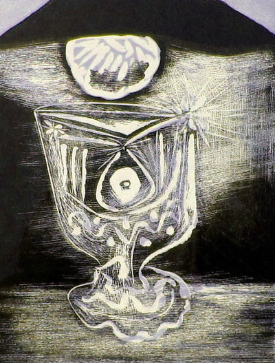 Pablo Picasso A Glass by Lamplight (Bloch 1103) 1962