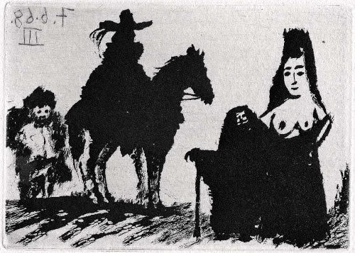 Pablo Picasso Cavalier et son Valet, Celestine et Maja (Cramer 149; Published By Fequet et Baudier, Paris) 1971