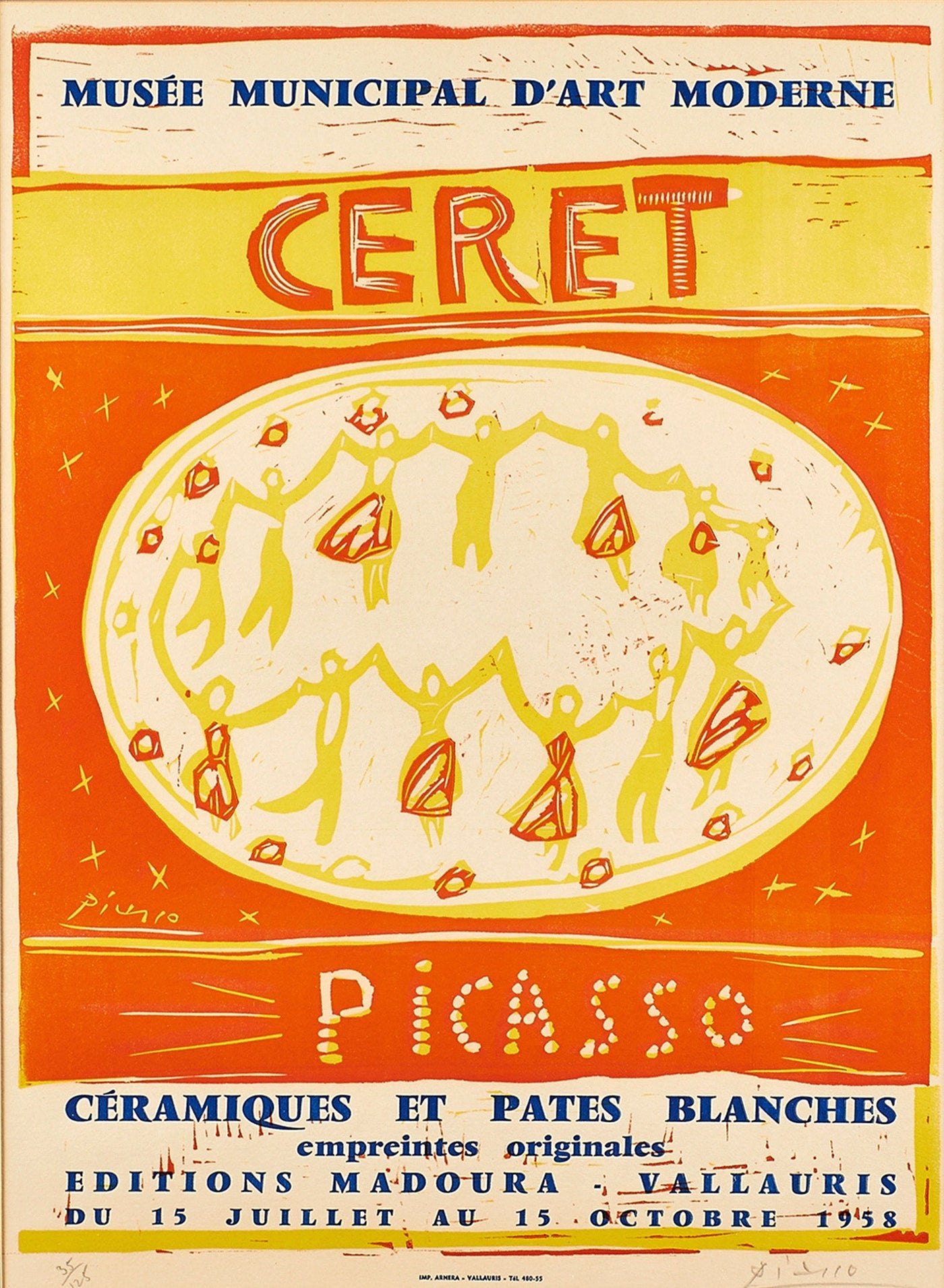 Pablo Picasso Ceramics and White Pottery Exhibition, Ceret 1958 (Czw 32; Bloch 1283; Baer 1048) 1958