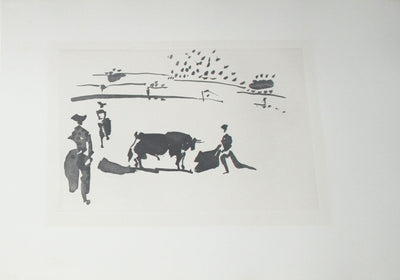 Pablo Picasso Citando al Toro con la Capa (Summoning the Bull with the Cape) (Cramer no. 100) 1959