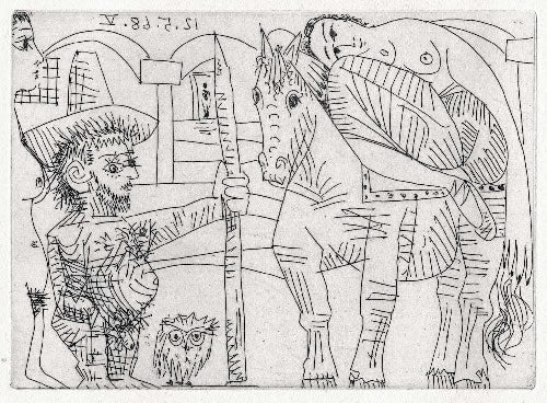 Pablo Picasso Couple, Hibou et Odalisque a Cheval (Cramer 149; Published By Fequet et Baudier, Paris) 1971