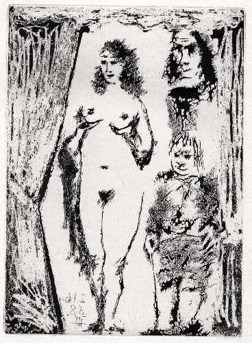 Pablo Picasso Couple et Petit Valet Encadres par une Portiere (Cramer 149; Published By Fequet et Baudier, Paris) 1971