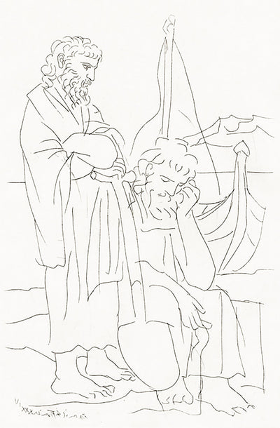 Pablo Picasso Deux Vieux au Bord de la Mer (Cramer 24 Bloch 270) 1934