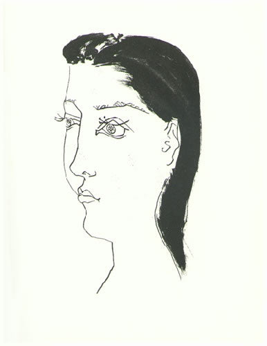 Pablo Picasso Femme Brune aux Chevaux Lisse (Cramer 51) 1948