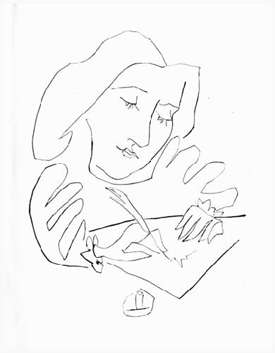 Pablo Picasso Femme Dessinant (Cramer 51) 1948