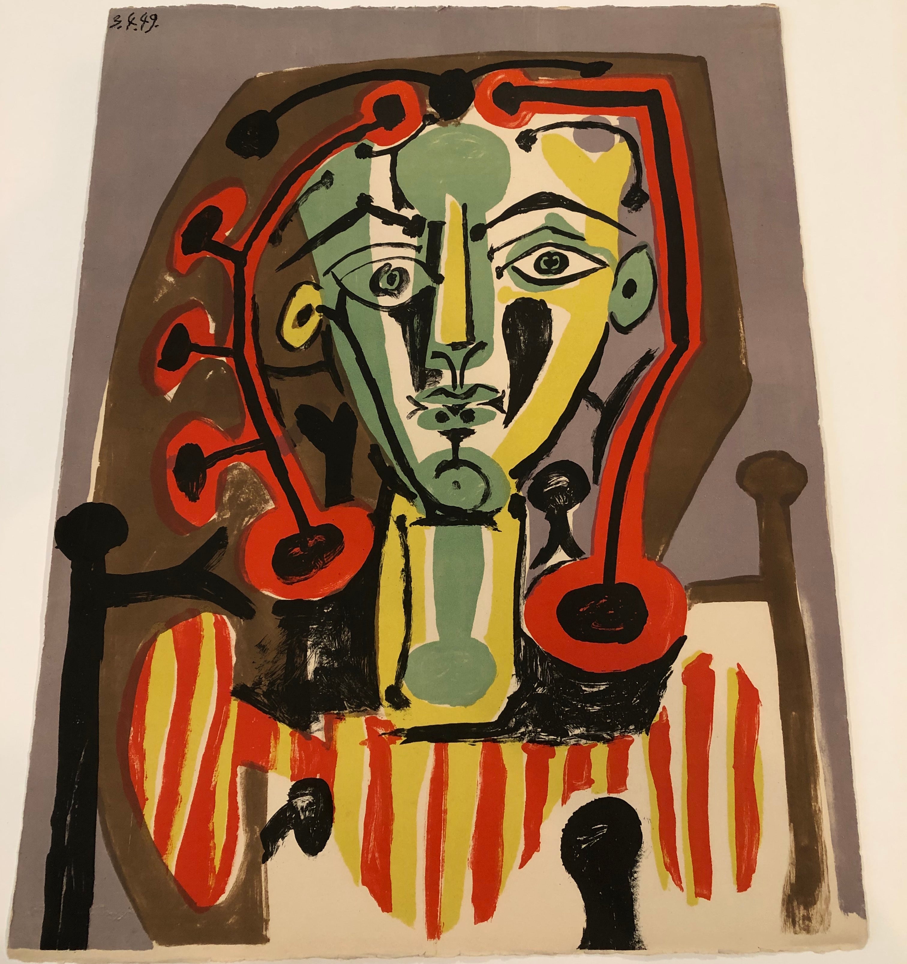 Pablo Picasso Figure with Striped Bodice / Figure au corsage rayé ...