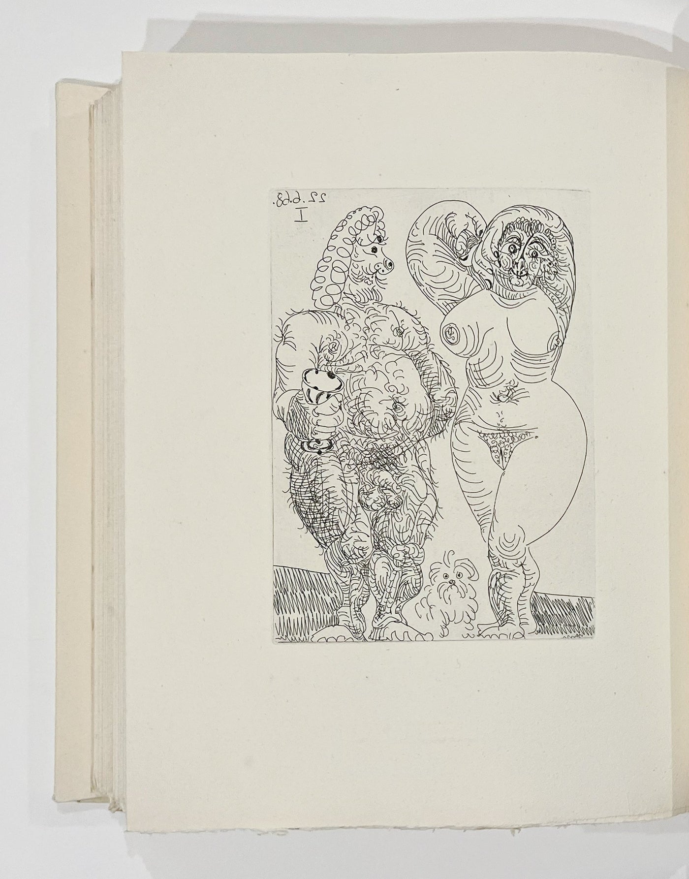 Pablo Picasso Gros Couple. et Petit Chien, Poilus (Cramer 149; Published By Fequet et Baudier, Paris) 1971