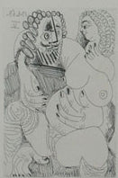 Pablo Picasso Grosse Prostituee sur les Genoux d'un Barbu (Cramer 149; Published By Fequet et Baudier, Paris) 1971