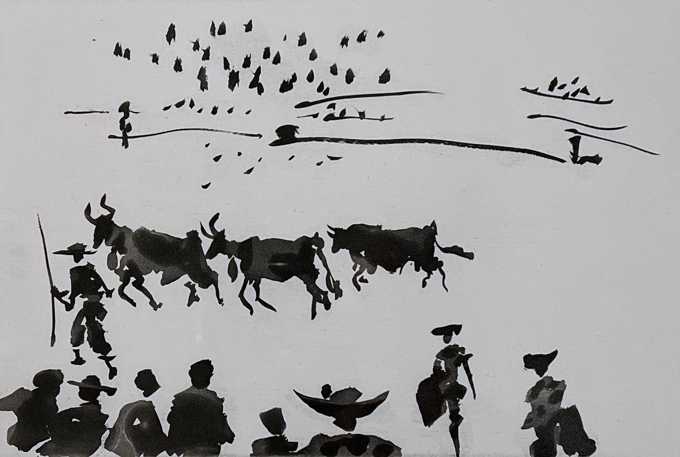 Pablo Picasso Los Cabestros Retiran al Toro Manso (Halters Withdraw the Tamed Bull) (Cramer no. 100) 1959