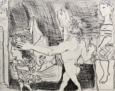 Pablo Picasso Minotaure aveugle guidé par une Fillette II (Bloch 223) 1934