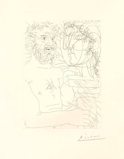 Pablo Picasso Old Sculptor at Work II (Vieux Sculpteur au Travail II) (Bloch 157, Baer 311) 1933