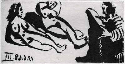 Pablo Picasso Peintre, ou Ecrivain, avec Deux Femmes (Cramer 149; Published By Fequet et Baudier, Paris) 1971