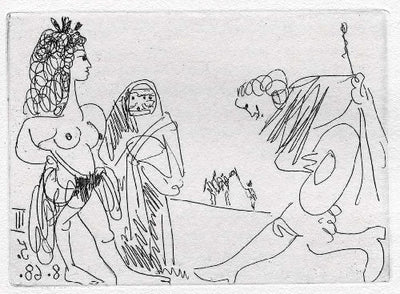 Pablo Picasso Presentant un Gentilhomme a une Jeune Femme (Cramer 149; Published By Fequet et Baudier, Paris) 1971