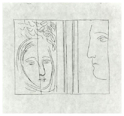Pablo Picasso Profil et Tete de Femme (Cramer 19) 1931
