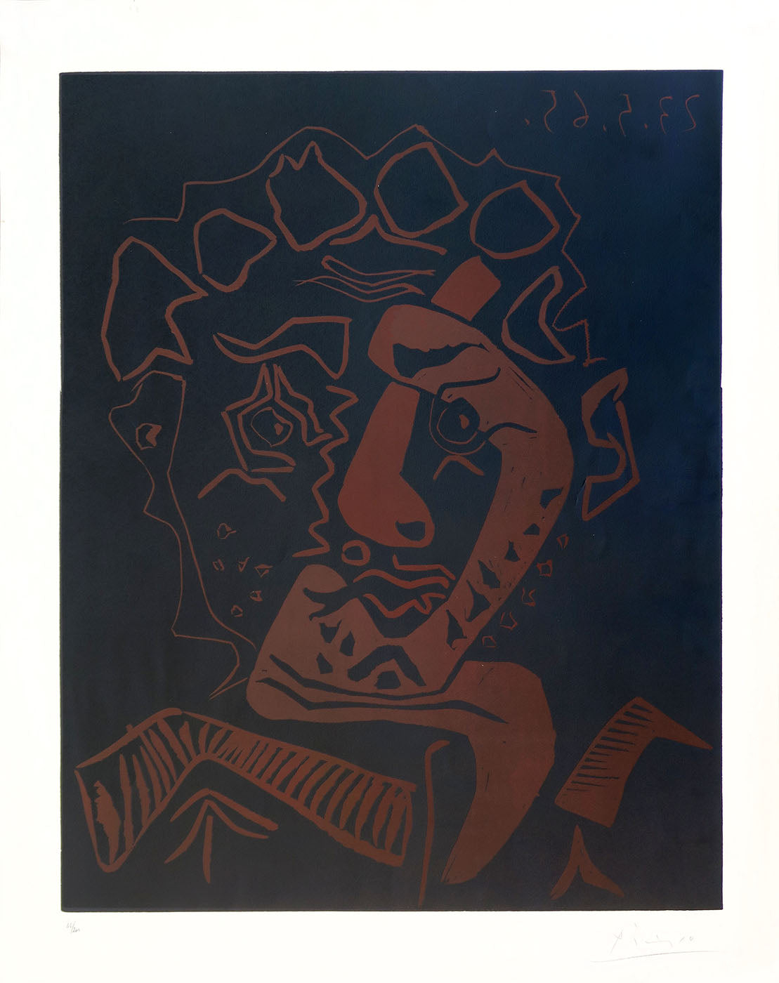Pablo Picasso Tête d'Histrion (Baer 1360, Bloch 1849) 1965