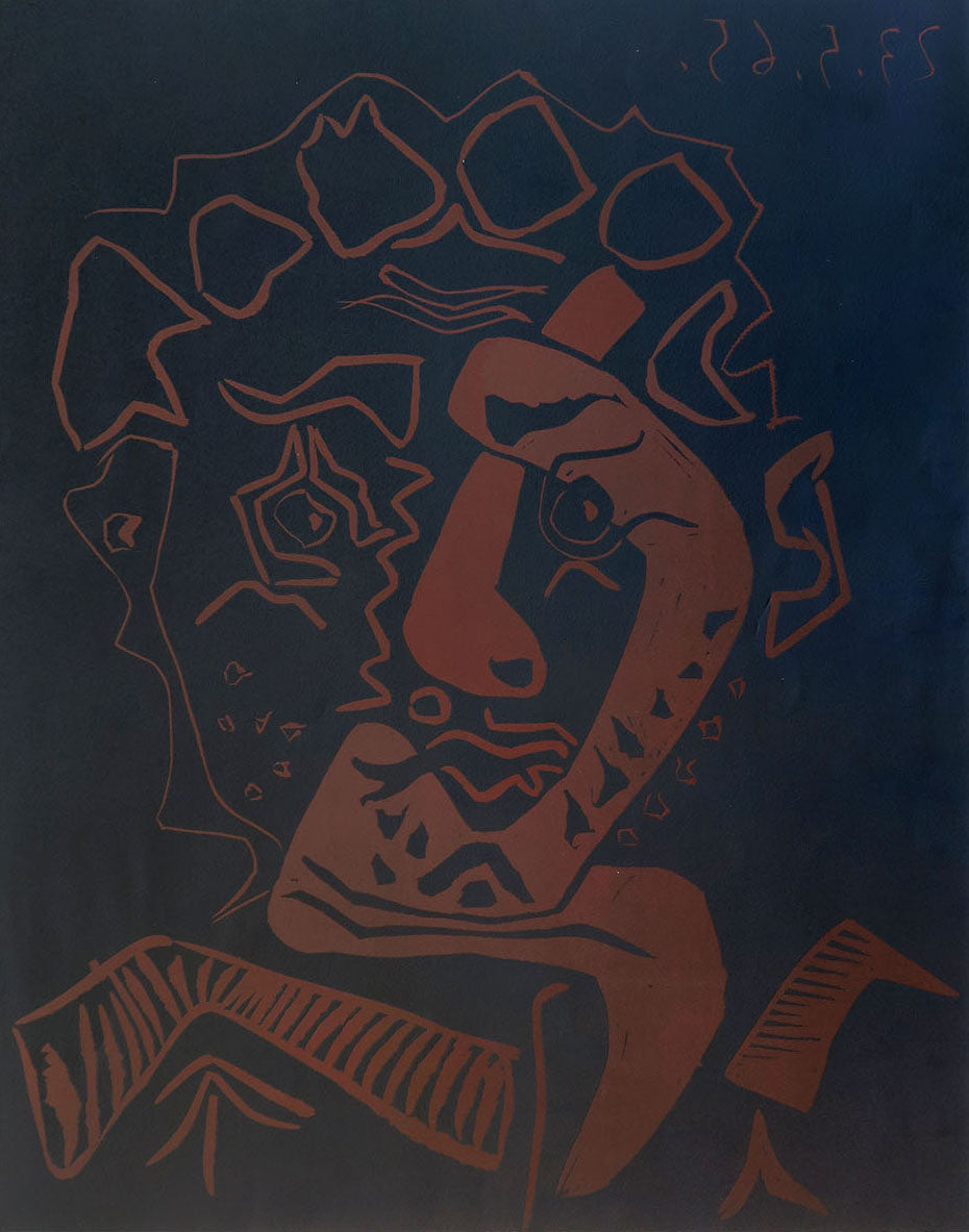 Pablo Picasso Tête d'Histrion (Baer 1360, Bloch 1849) 1965