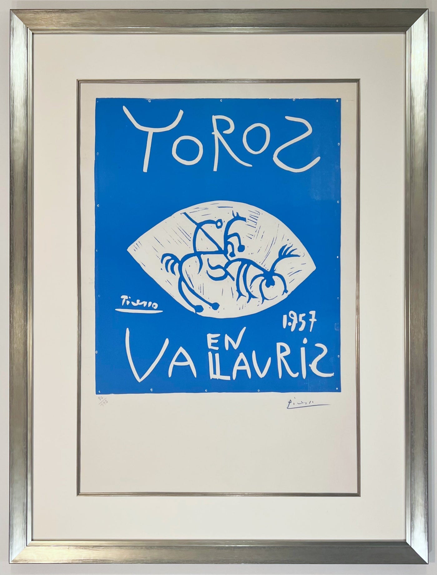 ピカソ”TOROS VALLAURIS 1958（TheMatador)” 版画 ピカソ”TOROS VALLAURIS 1958（TheMatador)” 版画 Pablo Picasso