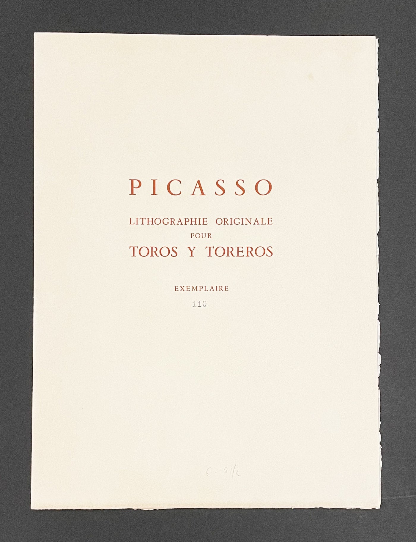 Pablo Picasso Toros y Toreros (Bloch 1276; Czw 23) 1961