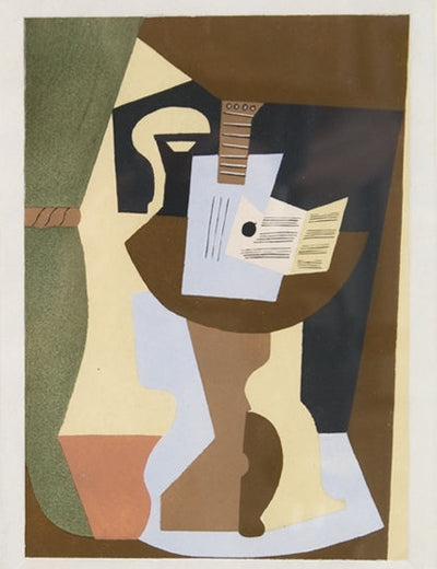 Pablo Picasso (after) Guitar and Score on Gueridon 1920