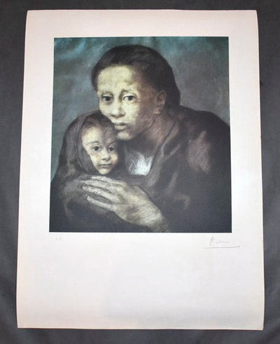 Pablo Picasso (after) Mother and Child with Shawl (Czwiklitzer 231) 1966