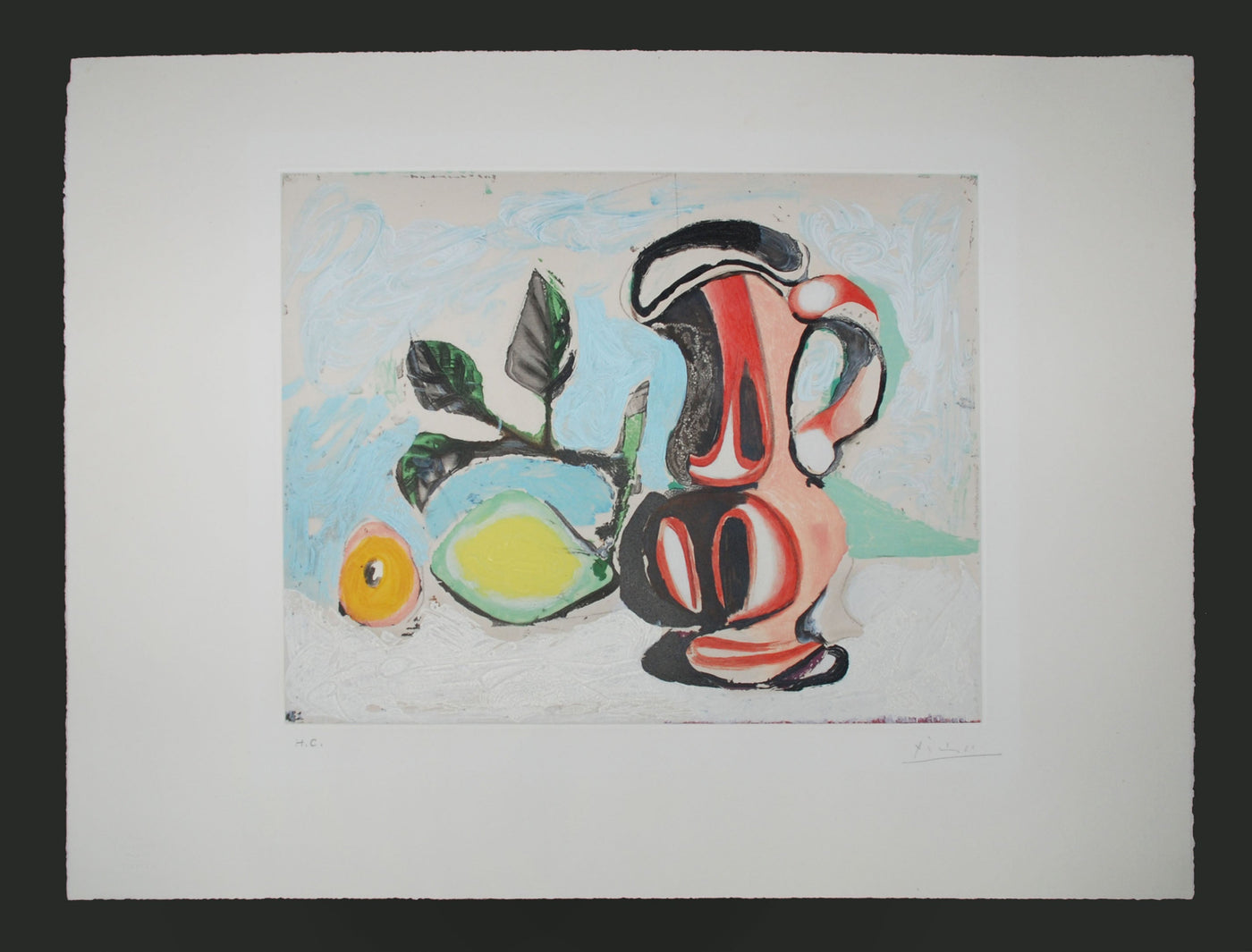 Pablo Picasso (after) Nature morte au citron et un pichet rouge (Still Life with Lemon and Red Pitcher) 1955