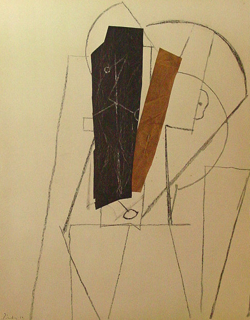 Pablo Picasso (after) Papiers Colles 1910-1914 (Tete d'Homme) (Cramer 137) 1966
