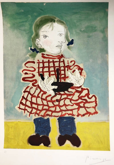 Pablo Picasso (after) Portrait of a Girl (Maya in a Pinafore) 1965