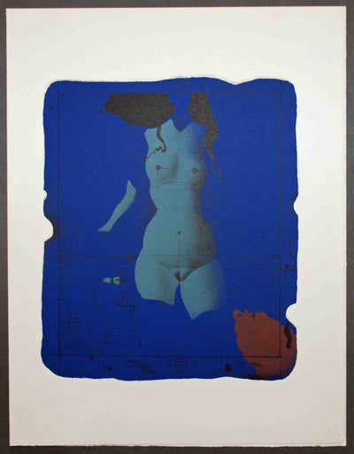 Paul Wunderlich Torso Sur Une Pierre Bleue 1972